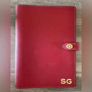 Leather Coach Notebook Cover